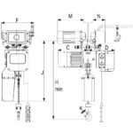 Dizalica električna lančana tip SHH-AM sa kolicima RX-lift - Slika 2