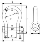 Green pin škopac široki omega s maticom visokootporni G-4263 - Slika 2