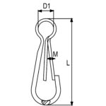 Swivel carabine hook according to DIN 5287 A type RX-lift - Image 2