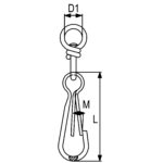 Swivel carabine hook according to DIN 5287 B type RX-lift - Image 2
