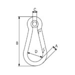 Karabiner sa jezgrom AISI 316 - Slika 2