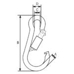 Karabiner sa osiguračem AISI 316 - Slika 2