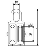Koloturnik PVC dvostruki RX-lift - Slika 2