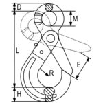 Clevis selflock eye hook G80 RX081 - Image 2
