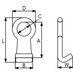 Forged carbon steel barrel hook G80 RX022 - Image 2