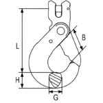 Kuka za lanac samozatvarajuća G100 BKGC - Slika 2
