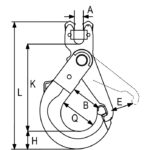 Clevis selflocking hook G80 RX078 - Image 2