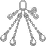 Lančana priveznica 4-kraka G100 prema EN 818-4 RX-lift - Slika 2