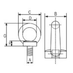 Očni vijak AISI 316 DIN 580 RX-lift - Slika 2