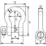 High tensile steel bow shackle G209 RX-lift - Image 2