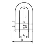 Škopac ravni sa imbus vijkom AISI 316 RX-lift - Slika 2