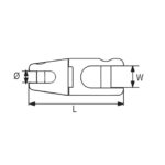 Spojnica okretna sidro-lanac AISI 316 RX-lift - Slika 2