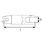 Spojnica okretna zglobna sidro-lanac AISI 316 RX-lift - Slika 2