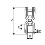 Vrtuljak vilica-vilica AISI 316 - Slika 2