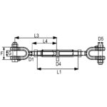 Turnbuckle jaw-jaw acc. to DIN 1478 RX-lift - Image 2