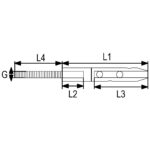 Završetak za sajlu sa vijcima AISI 316 RX-lift - Slika 2