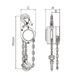 Dizalica lančana ručna tip HSZ-AL RX-lift - Slika 3