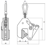 Hvataljka za lim (inox) vertikalna tip NMVC RX-lift - Slika 2