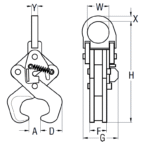 Hvataljka za tračnice ("šine") vertikalna tip RC RX-lift - Slika 2