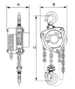 Dizalica lančana ručna tip HSZ-A619 CROM RX-lift - Slika 2